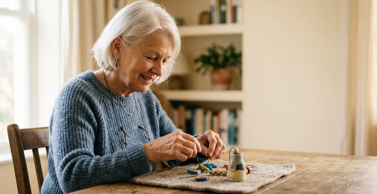 Senior adult engaging in cognitively enriching activity representing brain health and longevity