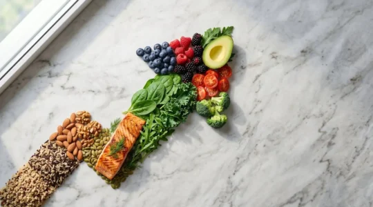 High-achieving professional making healthy food choices to fuel long-term career success and peak performance