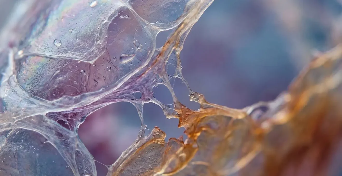 Extreme macro photograph revealing intricate textural detail suggesting cellular barrier integrity and breakdown