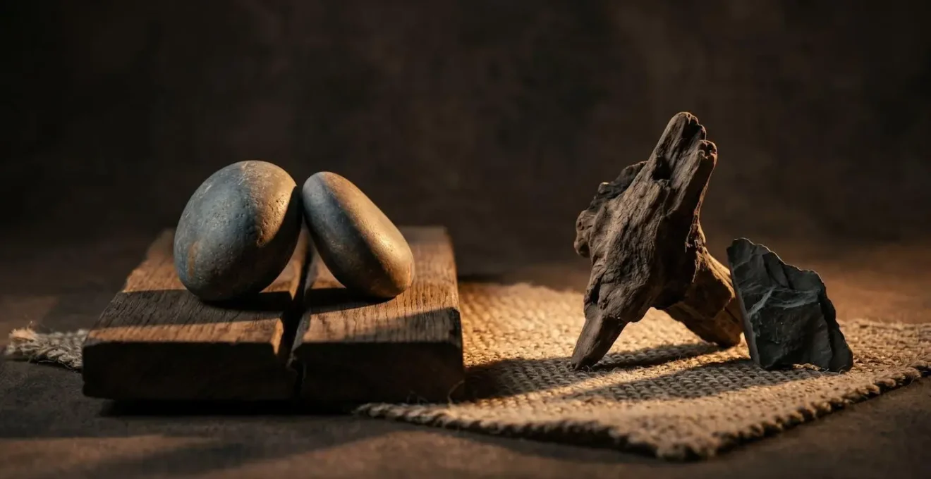 Abstract organic forms representing biological synchronization with contrasting light and shadow